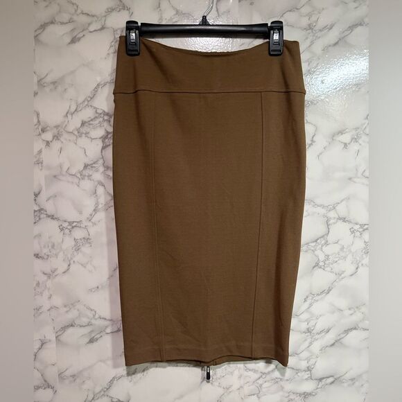 Alberto Makali Camel Pencil Skirt Size 8 - Picture 1 of 3